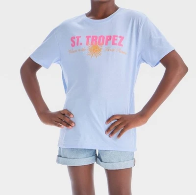 St. Tropez French Riviera Bonjour Big Girls T Shirt Size XXL 16/18 NWT - Image 1 of 4