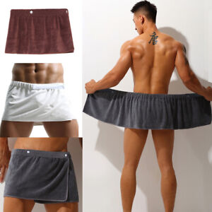 Men Wearable Bath Towel Sports Gym Towels Sheet Swim Swimming Beach Shower Skirt