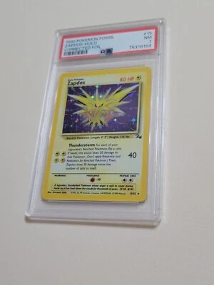 Zapdos - Pokemon Fossil #15 - Corrected Foil - Near Mint PSA 7 - Image 1 of 4