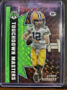 2021 Mosaic Touchdown Masters Aaron Rodgers Green Fluorescent /20 - Picture 1 of 2