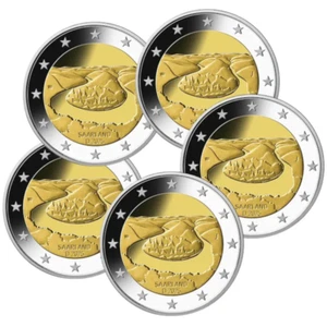 2025 Germany 5 x € 2 Euro UNC Coins - Saarschleife in Saarland - ALL 5 MINTS - Picture 1 of 3