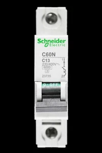 SCHNEIDER 13 AMP CURVE C 6kA MCB CIRCUIT BREAKER C60N 23735 - Picture 1 of 6