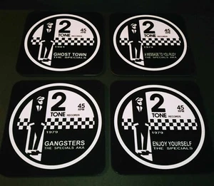 2 TONE SET OF FOUR coasters FEATURING The SPECIALS - Picture 1 of 5