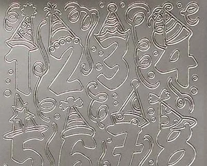 Aufkleber, Zahlen Party Feier versch. Farben Starform 1203 - Bild 1 von 9