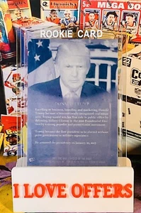 PRESIDENT DONALD TRUMP ROOKIE DEFEATS HILLARY CLINTON 1/1 RARE USA 2017 BAR POTP - Picture 1 of 4