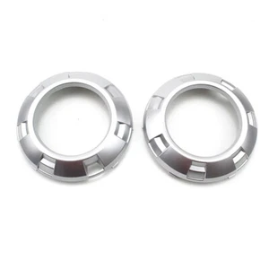 Pair Front Fog Light Lamp Cover Silver For Mitsubishi Pajero Montero L200 Triton - Picture 1 of 6