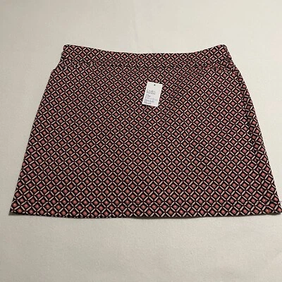 Falda corta Croft & Barrow tiro medio elástica sin esfuerzo para mujer 18 patrón geométrico nueva con etiquetas Foto 1 de 4