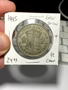 1945 Great Britain 1/2 Crown - Picture 1 of 2
