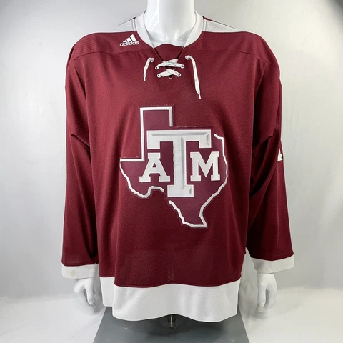 ADIDAS Texas A&M Aggies Sport Fusion Hockey Jersey Mens MEDIUM Maroon Cover