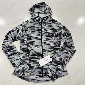 Lululemon Sz 10 Mist Over Windbreaker Zip Pockets Thumbholes Mint Black Gray NWT - Picture 1 of 16
