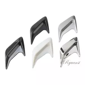 Carbon Fiber Car Side Wing Air Flow Fender Grill Intake Vent Trim Sticker 2PCS - Bild 1 von 12