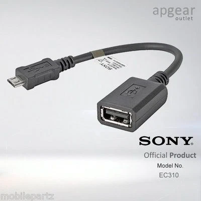 Genuine Sony EC-310 USB On the Go Mobile Phone Transfer / Micro to USB Cable - Image 1 of 2