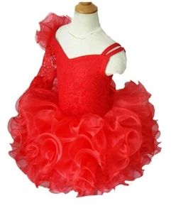 Jenniferwu Girls Tulle Flower Princess Wedding Party Handmade Beaded Dress 4T - Picture 1 of 4