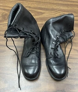 Vintage Ro Search Combat Boots Black Men's 5 1/2 R Lace Up Military Army - Picture 1 of 7