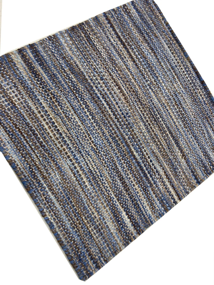 9X12 Grey handwoven Wool Flat Pile Wool Area Rug For Livingroom Bedroom Office - Image 1 of 4
