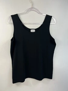 Camiseta sin mangas Chico's Travelers para mujer talla 2 negra - Imagen 1 de 7