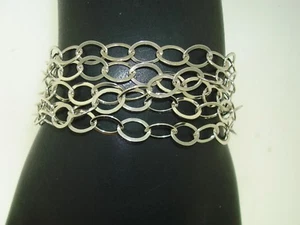 EINZIGARTIGES ARMBAND STERLINGSILBER 4 STRÄNGE! NEU OHNE ETIKETT - Bild 1 von 6