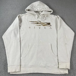 Sitka Hoodie Men's Size Medium Icon Pullover Heavyweight White Marsh *Flaws - Picture 1 of 16