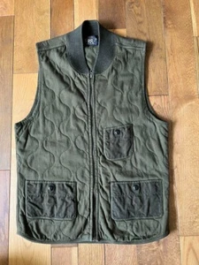 RRL RALPH LAUREN Men's VEST JACKET Green Width 47cm 100% cotton SIZE S USED - Picture 1 of 6