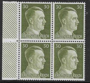 GERMANY - 1941 - THIRD REICH - HITLER 30PF - BLOCK 4V /  EDGE - MNH ** - Picture 1 of 1