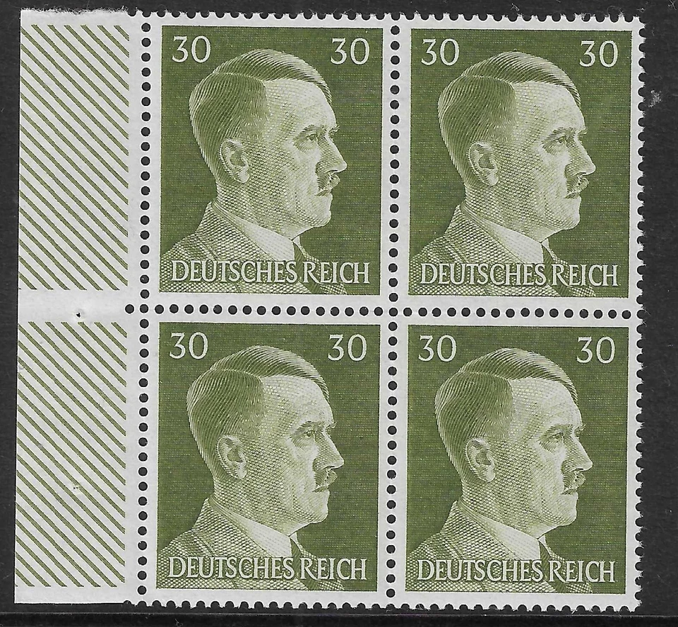 GERMANY - 1941 - THIRD REICH - HITLER 30PF - BLOCK 4V /  EDGE - MNH ** - Image 1 of 1