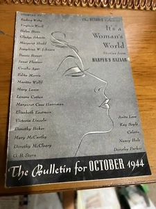 It's A Woman's World Stories from Harper's Bazaar Bulletin Broschüre Okt.1944 - Bild 1 von 9