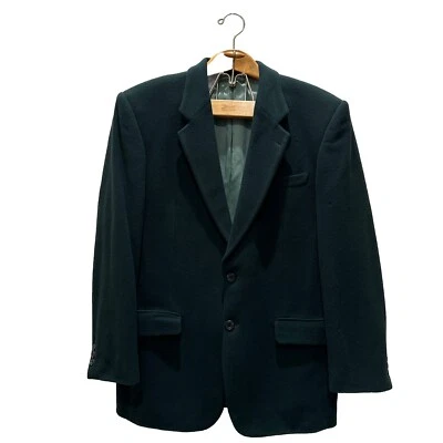 Mens Structure 2 Button Blazer Sz M50 Wool Cashmere blend Green READ Movie Props - Image 1 of 4