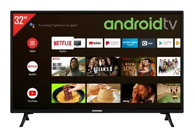 Telefunken XF32AJ600 32 Zoll Fernseher Full HD Android TV Prime Video / Netflix - Bild 1 von 4