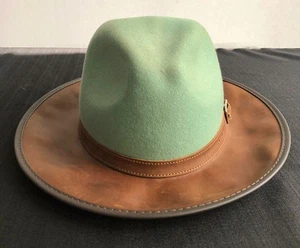 Overland Pinnacle Wool Felt, Leather Safari Hat. Size Med or 7 1/8 Made in USA - Picture 1 of 9