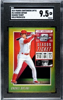 2019 Panini Contenders Optic #12 Shohei Ohtani GOLD PRIZM SGC 9.5 (8/10) - Image 1 of 2