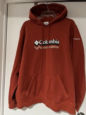 Columbia Hoodie Pullover Sweatshirt Men's Size XL Outdoor Activewear Orange - Image 1 of 4
