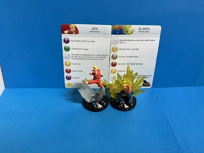 HEROCLIX Street Fighter Ken #021 raro con Blanka #003 Foto 1 de 2