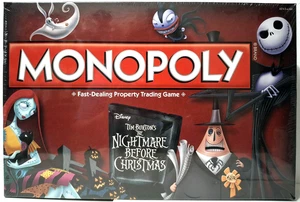Tim Burton's Disney Nightmare Before Christmas Monopoly Game Ages 8+ New Sealed - Picture 1 of 7