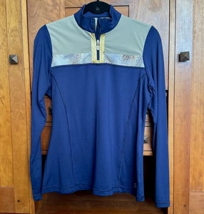 SOFIBELLA GRÖSSE LARGE DAMEN 1/4 REISSVERSCHLUSS LANGARM GOLF SHIRT OBERTEIL-PICKLEBALL-NEU OHNE ETIKETT - Bild 1 von 6