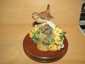 Stunning Rare BFA Border Fine Arts Retired WREN & CHICKS IN TEAPOT Signed A.WALL - Picture 1 of 7