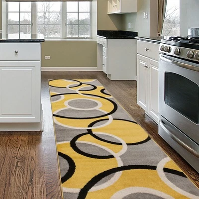 Rugshop Rugs for Kitchen Modern Abstract Circles Hallway Carpet Runner Rugs 2x7 - Image 1 of 4
