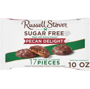 RUSSELL STOVER Sugar Free Pecan Delight Chocolate Candy, 10 oz. bag.. - Picture 1 of 4
