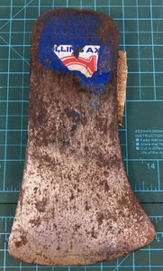 Vintage Collins Ax Head Embossed Blue Collectible Tool USA Michigan pattern - Picture 1 of 7