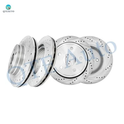 Комплект из 4 передних 336 мм задних 352 мм просверленных тормозных дисков для 2002-2010 Dodge RAM 1500 - Изображение 1 из 4