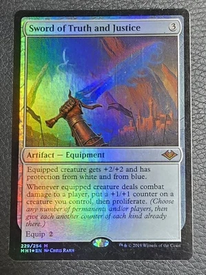 Sword of Truth and Justice Modern Horizons Foil LP MTG Magic Card - Image 1 of 2