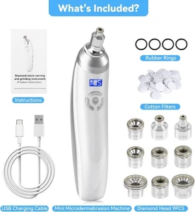 Upgraded Diamond Microdermabrasion Machine Blackhead Removal Cleasing Device - Picture 1 of 10