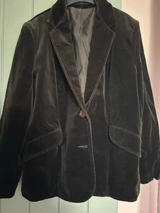 Vintage Velvet Jacket Dark Brown Size 12 - Picture 1 of 4