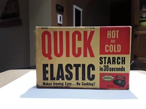 Vintage Advertising Box Quick Elastic Starch Unopened Full Movie Prop Laundry - Picture 1 of 6