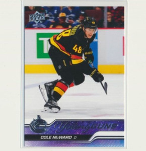 2023-24 Upper Deck Series 1 Young Guns RC 244 Cole McWard Vancouver Canucks