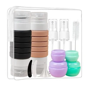 Travel Bottles Set for Toiletries Upgraded Version 4 in 2 Travel Containers-T... - Picture 1 of 6