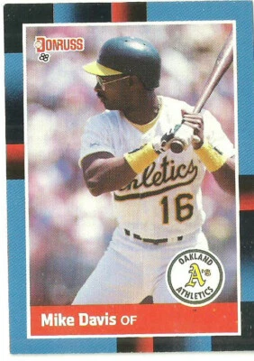 MIKE DAVIS OAKLAND ATHLETICS #281 - DONRUSS NM-MT 1988 - Image 1 of 2