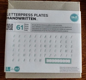 We R Memory Keepers Letter Press Plates Handwritten 61 Pieces - Picture 1 of 2