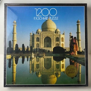 FX Schmid 1200 Piece Exquisit Jigsaw Puzzle TAJ MAHAL Agra India 24x24  - Picture 1 of 2