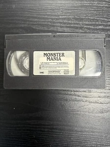Monster Mania VHS Horror Compilation Monster Movie Clips 1991 Tested No Box - Picture 1 of 3