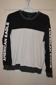 Mens AMERICAN EAGLE Black/White 100% Cotton Sweatshirt Size M - Picture 1 of 3